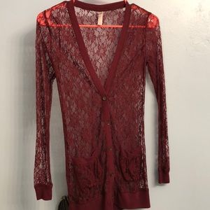 Cute lace Xhilaration cardigan!!